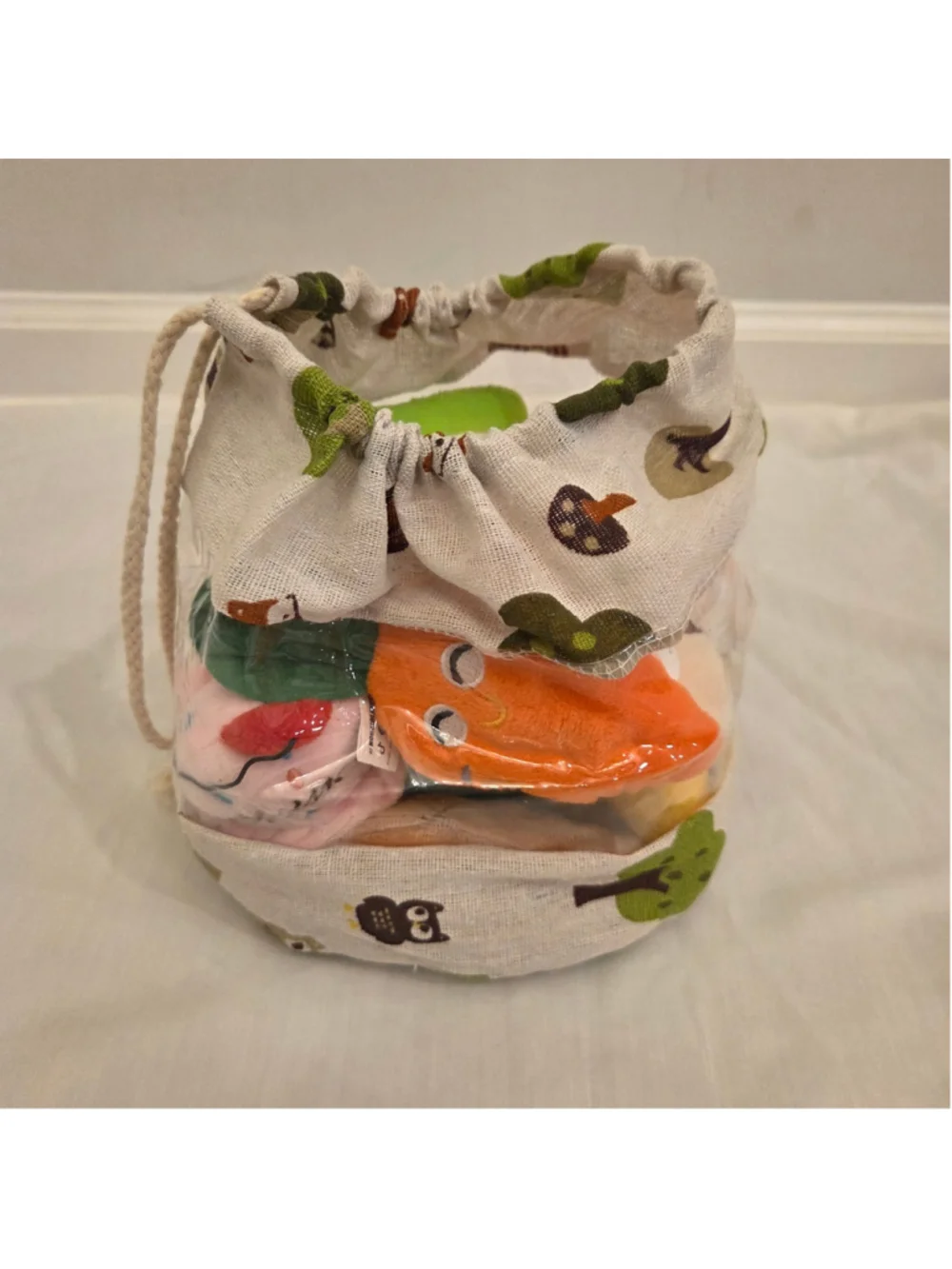 Nocciola Pet Squeaky Dog Toy Set Plush Food Items